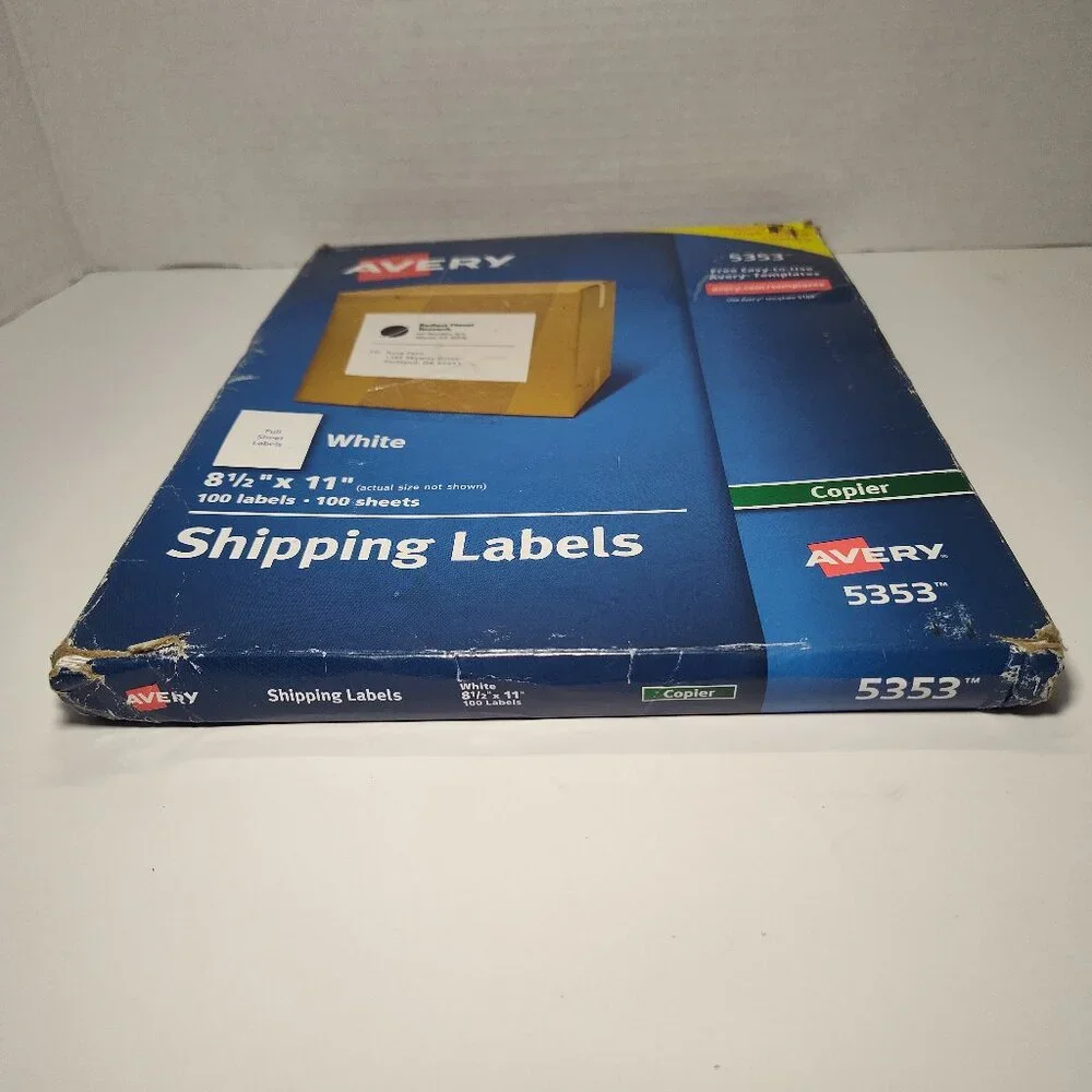 Avery Full Sheet Shipping Labels 8-1/2